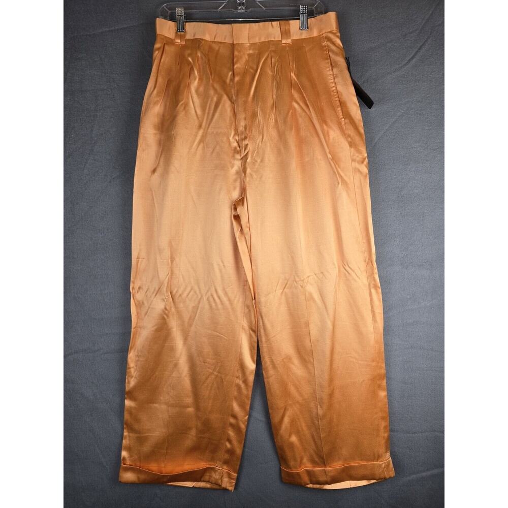 Vintage Metrics Men's Pants Size 32 Orange Relaxed Wide Leg Cuffed NWT Y2K